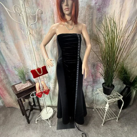 VTG๐ Scott McClintock 90s Classic & Elegant Silhouette Evening - Formal Dress - Picture 5 of 16